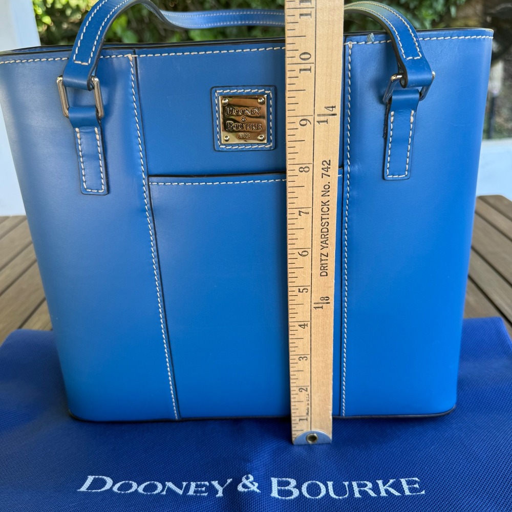 Dooney & Bourke Small Lexington Shopper Tote Blue Leather Bag BQUNC2342 BUBU - Picture 8 of 12